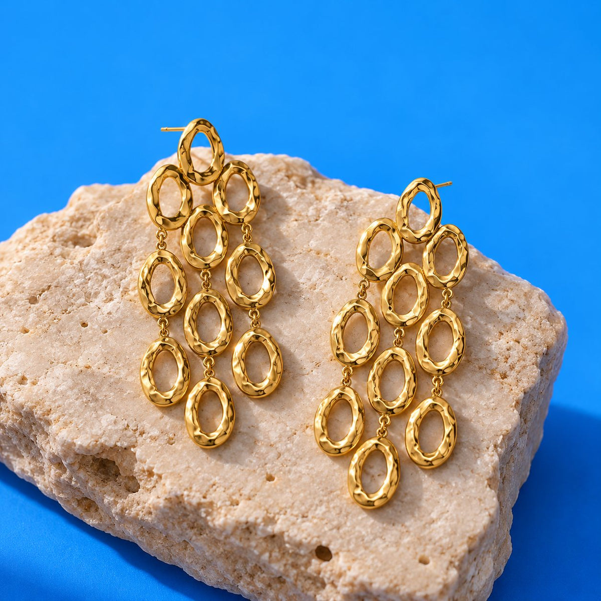 Calista Earrings — Sculpted in Gold