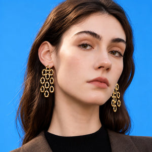 Calista Earrings — Sculpted in Gold